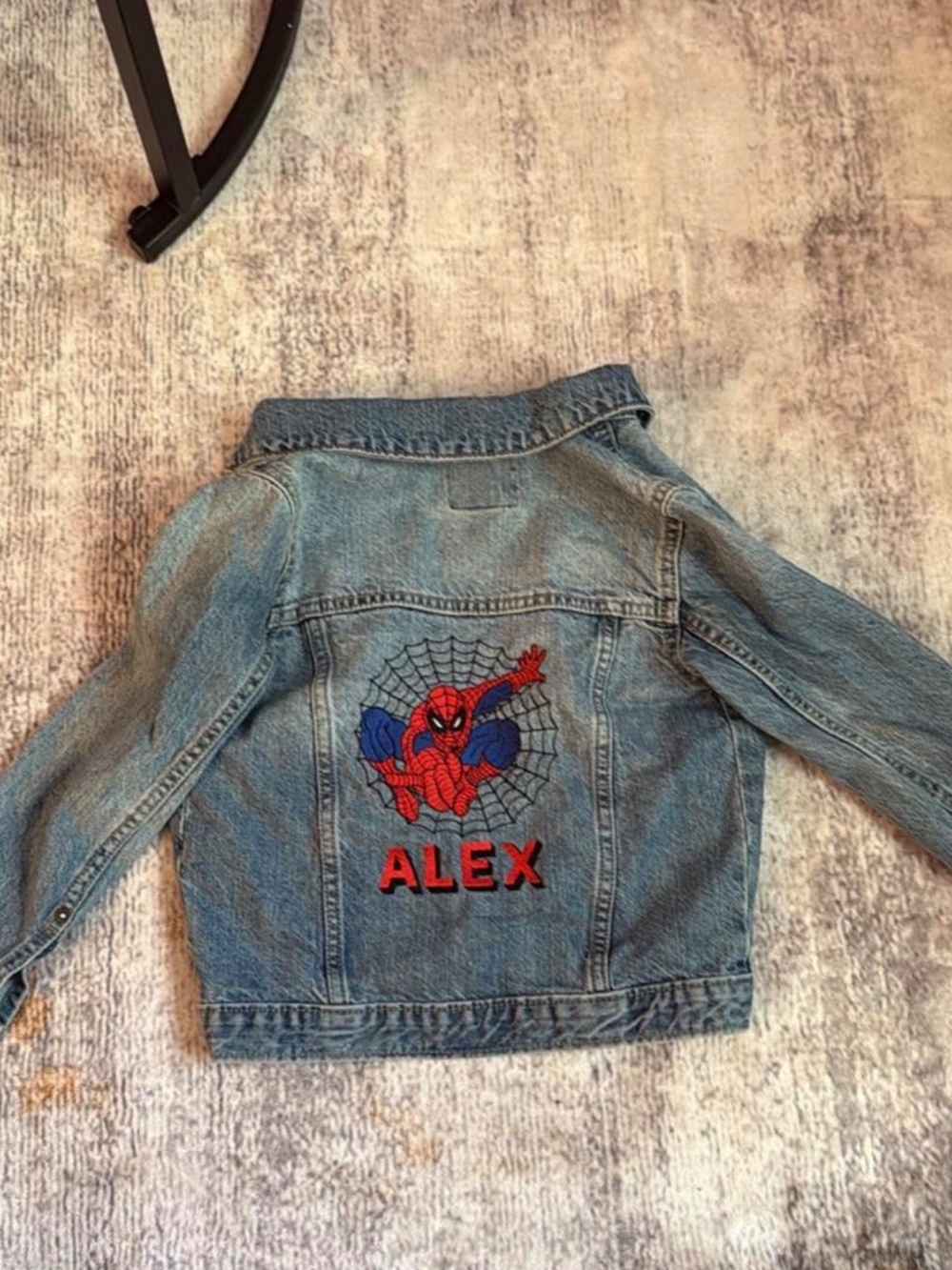 Spider man denim embroidered ALEX jacket